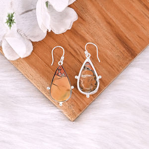 ต่างหูห้อยประดับหยกมาลินกาชุบเงินสำหรับผู้หญิง - ของขวัญแฟชั่นสำหรับงานแต่งงานและงานหมั้น - Product Image 4