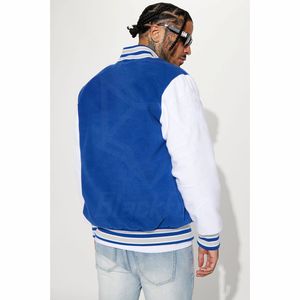 OEM Vente en gros Personnalisable Chenille Broderie Laine Manches Stand Letterman Vintage Baseball Bomber Hiver Respirant Coupe-vent - Product Image 6