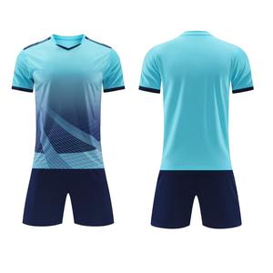 Uniforme de fútbol ligero ecológico de 100% poliéster de secado rápido personalizado al por mayor fútbol de primera calidad transpirable multicolor - Product Image 2