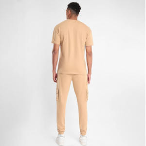 Camiseta transpirable de algodón 100% para hombre de color tostado hecha a medida con pantalones informales conjunto a la venta de SPORTAR Int - Product Image 6