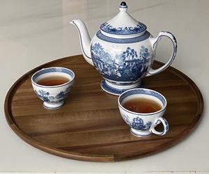 Acacia Serving Round tray Acacia wood FSC 100% - Product Image 1
