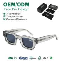Lunettes carrées rétro funky Mellume pour femmes et hommes, lunettes de soleil épaisses en acétate, lunettes de soleil polarisées de luxe, Lentes De Sol Para Mujer
