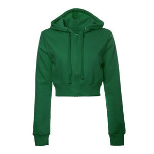 Sudadera con Capucha Gruesa Lisa al por Mayor de 350 g/m², Sudadera con Capucha Corta de Felpa para Mujer, Fabricante Personalizado, Sudadera con Capucha Corta de Gran Peso - Product Image 5