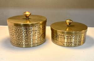 Antique Style Brass Storage box For Herbs Lightweight Brass <b>Canister</b> For Gifts Food Safe Box - Product Image 6