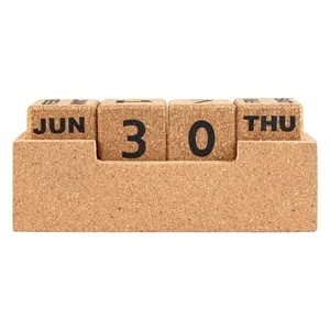 Calendario Perpetuo in Sughero Personalizzato Lonigo, Gadget Unico per Visualizzare le Date - Product Image 1