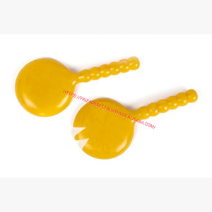 Cuchara de resina para ensalada, juego hecho a mano, cuchara y tenedor de resina, servidor de ensalada con efecto mármol y de faizacraft - Product Image 3