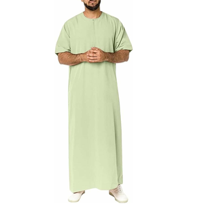 Nueva llegada hombres tradicionales Thobe Jubbah bordado manga larga Jubbah para Hajj y Umrah Thawb transpirable - Product Image 4