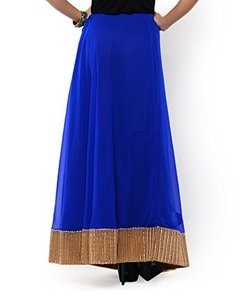 Indian Georgette Gotta Patti Falda Tassel Gypsy Bohemian Belly Dance Hippie Faldas Mujer Estilo de moda Falda Bordes bordados - Product Image 4