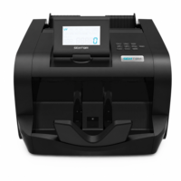 Compteur de billets SEMTOM de qualité professionnelle avec double écran LCD, détection UV/MG, chargement par l'arrière, portable