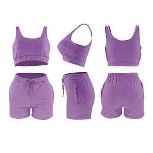 Venta al por mayor 2025 personalizable ecológico color púrpura refrigeración colágeno legging ligero transpirable hidratante sólido - Product Image 6