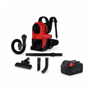 Aspirateur à dos sans fil industriel, collecteur de poussière portable avec buse, grattoir à poussière, batterie et accessoires - Product Image 3