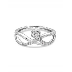 แหวนเงินแบบห่วงลายดอกไม้แนววินเทจสุดอินเทรนด์สำหรับผู้หญิงชุบทอง18K สำหรับเจ้าหญิงตัดสแตนเลสคริสเตียนทางศาสนาทันสมัย - Product Image 4