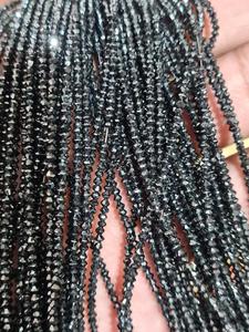 Cuentas facetadas de diamantes negros naturales para alta joyería, piedras preciosas, cuentas sueltas de diamantes - Product Image 3