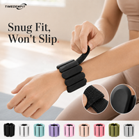 Gelang Pergelangan Kaki & Tangan Silikon Berbobot 2lb, Dapat Disesuaikan, Logo Kustom, Aman, Tahan Lama, Dapat Dipakai untuk Gym Yoga