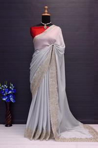 ผ้าไหม rangoli หนักในการเขียนโค้ด pallu ที่สวยงามด้วยลำดับแรมโบ้5มม. บน Saree - Product Image 4