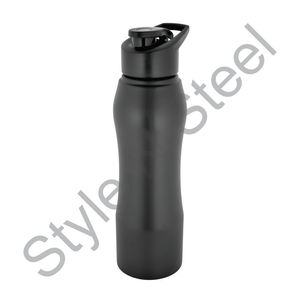 Botella de acero de cocodrilo con mango de acero inoxidable, electrobotella de mármol, color negro, vientre interno, superventas - Product Image 1