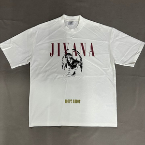 T-shirt court en coton épais et surdimensionné personnalisé pour hommes, 220 grammes, manches courtes, col en O, épaules tombantes, design sportif DTG - Product Image 1