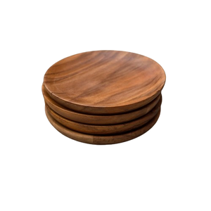 ชุดจานรองแก้วทรงกลมลายหินอ่อนสีดำ ดีไซน์ทันสมัย จำนวน 4 ชิ้น พร้อมปรับแต่งขนาดและสีได้ - Product Image 4