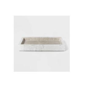 Bandeja de mármol gris al por mayor Bandeja de servicio de mármol rectangular para forma cuadrada y al mejor precio - Product Image 1