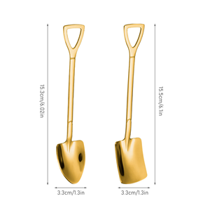 ช้อนทองเหลืองช้อนตักไอศกรีมขัดเงาสีทองเครื่องใช้บนโต๊ะอาหาร - Product Image 5