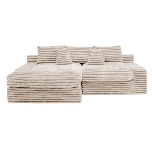 Sofá Cama en Forma de L Convertible Moderno de 76 Pulgadas con Respaldo de Tela y Cojín Tipo Nube para Sala de Estar u Hotel, Empaquetado al Vacío con 80% de Compresión - Product Image 2