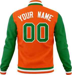 Logotipo bordado personalizado invierno bombardero béisbol Varisty chaqueta mangas de cuero Letterman Varsity chaqueta para hombres - Product Image 3