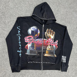 Tendencia Moda Tasa de fábrica Impreso La mayoría de la demanda Cremallera Sudadera con capucha Puff Impreso Hecho en fábrica Precio barato Sudaderas con capucha Hombres Sudaderas con capucha para hombres - Product Image 1