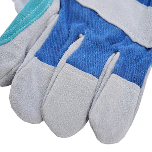 Guantes de seguridad de cuero con doble palma dividida, certificado EN420, duraderos, industriales, de alta resistencia, para trabajo de construcción, nitrilo ignífugo - Product Image 2
