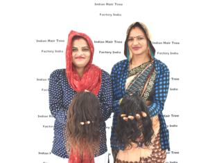 Extensions de cheveux humains indiens Remy non traités, double trame, ondulés naturels, vagues vietnamiennes, style afro bouclé, bruts - Product Image 1