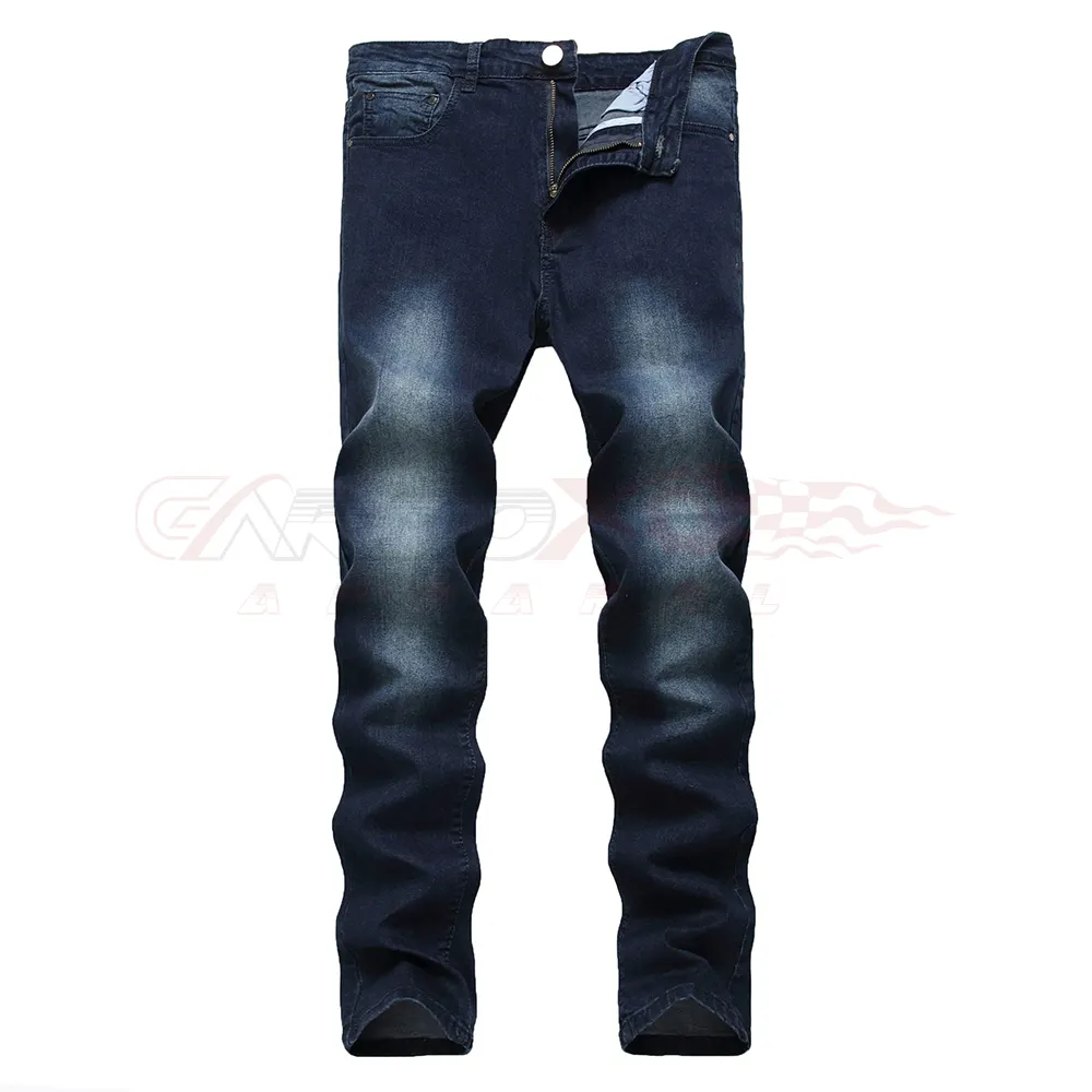 Jeans strappati da uomo personalizzati di alta qualità all'ingrosso pantaloni Slim Fit pantaloni in Denim a gamba dritta con fori