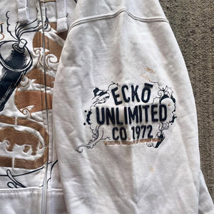 เสื้อฮู้ดมีซิปน้ำหนักเบาสำหรับผู้ชาย OEM เสื้อผ้าแนวสตรีทมีลายปักและพิมพ์ลายมัดย้อมสำหรับฤดูใบไม้ผลิ - Product Image 5