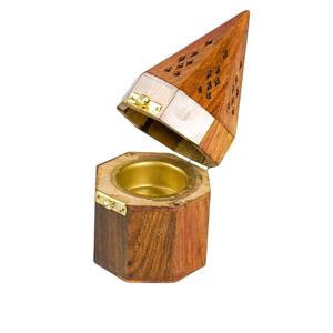 Bougeoirs en bois inachevés créatifs pour bricolage artisanat religieux décor de table à la maison personnalisé - Product Image 1