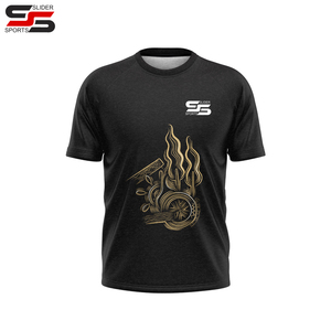 เสื้อยืดฮิปฮอปแขนสั้นสำหรับผู้ชายเสื้อยืดทรงบ็อกซี่ฟิต100% โลโก้ตามสั่ง - Product Image 6