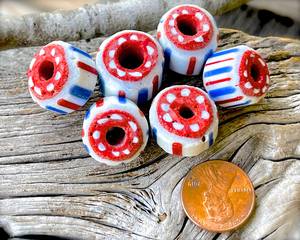 Auténticas cuentas de cristal de Murano Chevron multicapa hechas a mano para fabricación de joyas y manualidades-venta al por mayor - Product Image 3