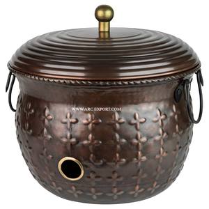 Pots d'arrosage de conception martelés de couleur bleu clair avec pot de tuyau métallique de grande taille de qualité exclusive pour l'approvisionnement en gros - Product Image 6