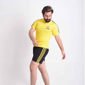 Ensemble de sport d'été unisexe personnalisé en deux pièces, t-shirt décontracté et short à taille élastique ajusté, séchage rapide, respirant - Product Image 3