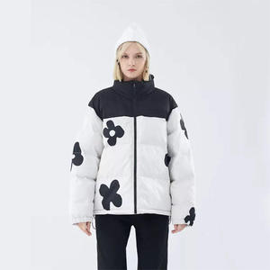 Latest Fashion High Quality Custom Men's Winter High Street Cotton Puffer <b>Jacket</b> Sublimation <b>Warm</b> Thick Stand Collar Regular - Product Image 4