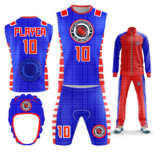 เสื้อฟุตบอลทัชดาวน์7เมื่อ7ออกแบบได้เองขนาด40หลาไม่มีแผ่นซับลิเมชันเต็มรูปแบบแพคเกจ7v7 - Product Image 1