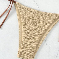 Dames gerimpelde halter driehoekige top, verstelbare strik aan de zijkant, bikiniset met dierenprint aan de voorkant, sexy strandkleding, zwembad, 2-delig