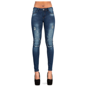 กางเกงยีนส์สกินนี่สำหรับผู้หญิงกางเกงยีนส์ซักวินเทจสไตล์ใหม่ราคาถูก - Product Image 2