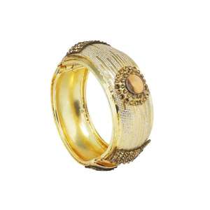 Kriaa openable Kada ชุดเครื่องประดับแฟชั่นสไตล์วินเทจพร้อมหินออสเตรียสีน้ำตาลโรเดียมชุบสำหรับ1402804ของขวัญ - Product Image 1