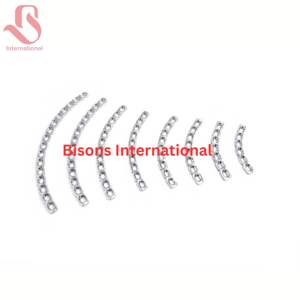 BISONS – Lot de 8 plaques de reconstruction osseuse courbées en acier inoxydable de 3,5 mm pour instruments orthopédiques vétérinaires manuels – Vente en gros - Product Image 2