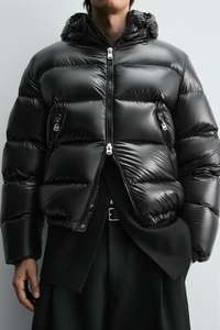 Custom bubble <b>jacket</b> Men's <b>Long</b> <b>Winter</b> <b>Jacket</b> Casual Style with Stand Collar and Front Logo Zipper Closure - Product Image 4
