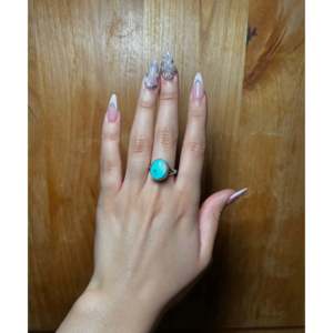 Scott Skeets Sonoran Gold Turquoise & Platinum-<b>adjustable</b> <b>Ring</b> with Natural Stone Boho Style for Everyday Wear - Product Image 4