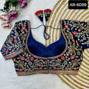 เสื้อผ้าแฟชั่นผู้หญิงล่าสุด เสื้อเชิ้ตแขนยาวผ้าฝ้ายลำลองปักลาย ผ้าจอร์เจตต์แบบส่าหรี พร้อมงานปักลายสำเร็จรูป - Product Image 2