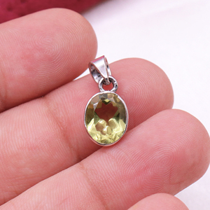 จี้เลมอนควอทซ์ธรรมชาติหรูหราสำหรับผู้หญิงทำด้วยมือเงิน925แข็งสำหรับงานปาร์ตี้เครื่องประดับขายส่ง - Product Image 4