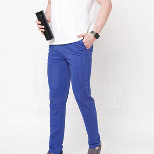 Pantalon décontracté pour homme en coton 100% léger de haute qualité, respirant, écologique, séchage rapide, avec cordon de serrage, coupe droite et incurvée - Product Image 4