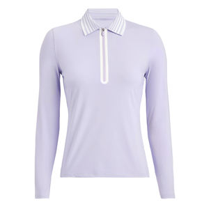 Sudadera ajustada de manga larga para mujer con logotipo bordado personalizado OEM para Polo en estilo informal Características comprimidas para ropa de golf - Product Image 6