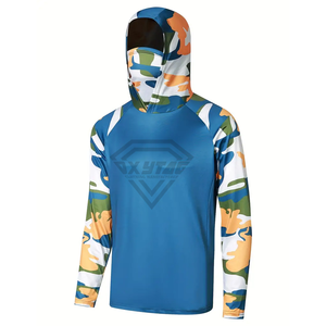 Sudadera CON CAPUCHA DE PESCA transpirable de poliéster/algodón UPF 50 de secado rápido de manga larga de nuevo rendimiento al por mayor logotipo gratuito OEM personalizado - Product Image 1