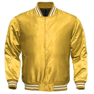 Unisex nueva venta completa moda Color sólido fiesta desgaste puerta invierno personalizar Logo diseños Varsity chaquetas para hombres - Product Image 6